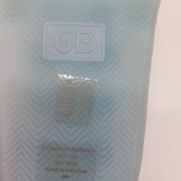 327- Tory Burch Sandals Bubble Jelly Island Blue Firefly 402 Size 6 US NWT - Picture 7 of 9